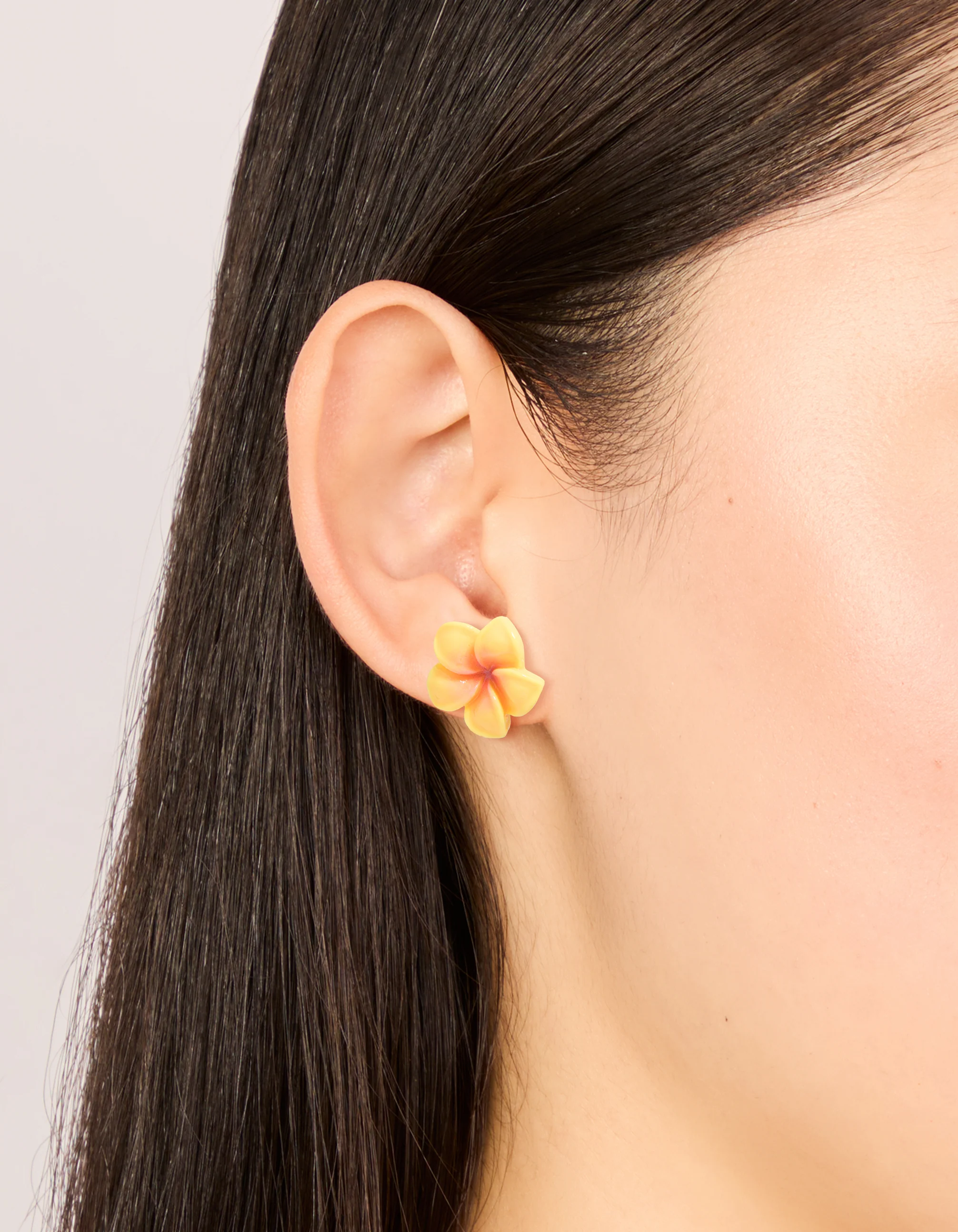 1483-yellow-acrylic-frangipani-flower-stud-earrings-1.webp Yellow Acrylic Frangipani Flower Stud Earrings