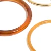 Gold Plated & Brown Acrylic Mixed Bangles 5-Pack