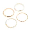 Gold & White Acrylic Marble Thin Bangles 4-Pack