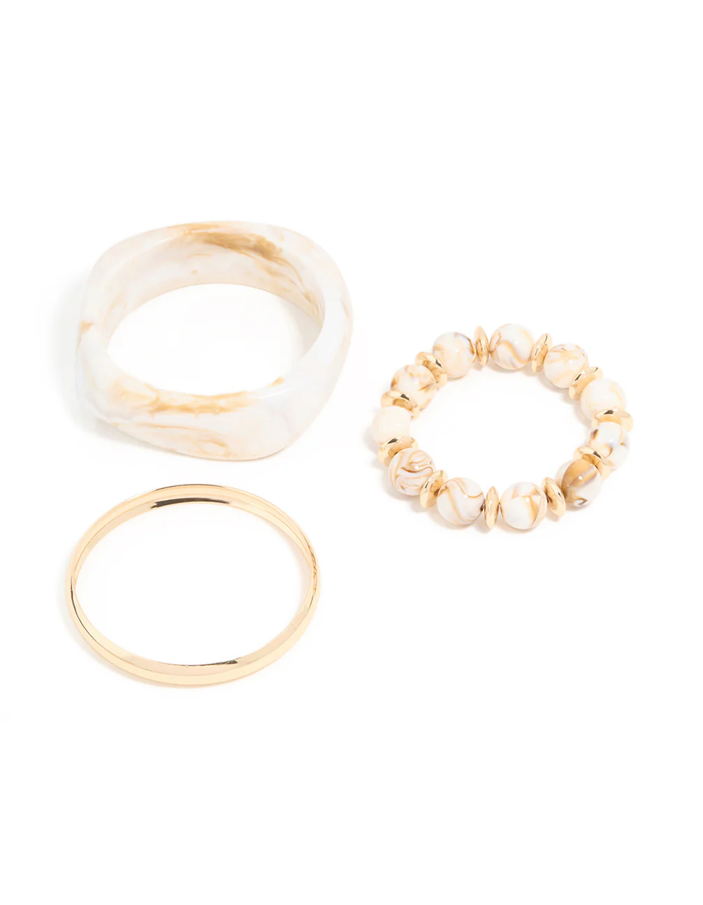 1489-gold-white-acrylic-bangles-3-pack-1.webp Gold & White Acrylic Bangles 3-Pack