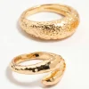 Gold Acrylic Bubble Stacking Rings 5-Pack
