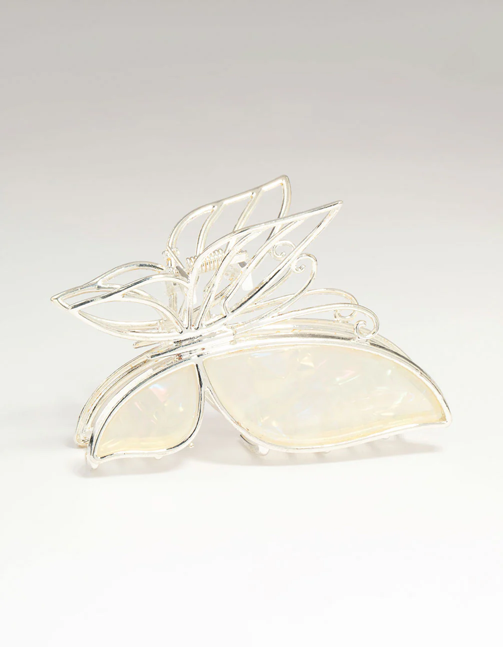 1492-silver-acrylic-butterfly-claw-clip-1.webp Silver Acrylic Butterfly Claw Clip