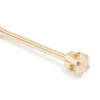 14K Solid Yellow Gold Cubic Zirconia Nose Piercing Stud