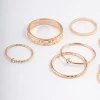 Gold Dainty Flower Ring Pack