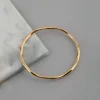 18ct Gold Plated Brass 3.5mm Wavey Bangle