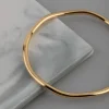 18ct Gold Plated Brass 3.5mm Wavey Bangle