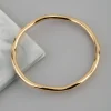 18ct Gold Plated Brass 4.5mm Wavey Bangle