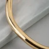 18ct Gold Plated Brass 4.5mm Wavey Bangle