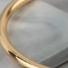 18ct Gold Plated Brass 4mm Bangle Bracelet