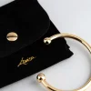 1504-18ct-gold-plated-brass-ball-end-cuff-bracelet-4.webp 18ct Gold Plated Brass Ball End Cuff Bracelet