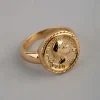 18ct Gold Plated Brass Coin Ring