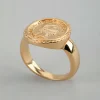 18ct Gold Plated Brass Coin Ring