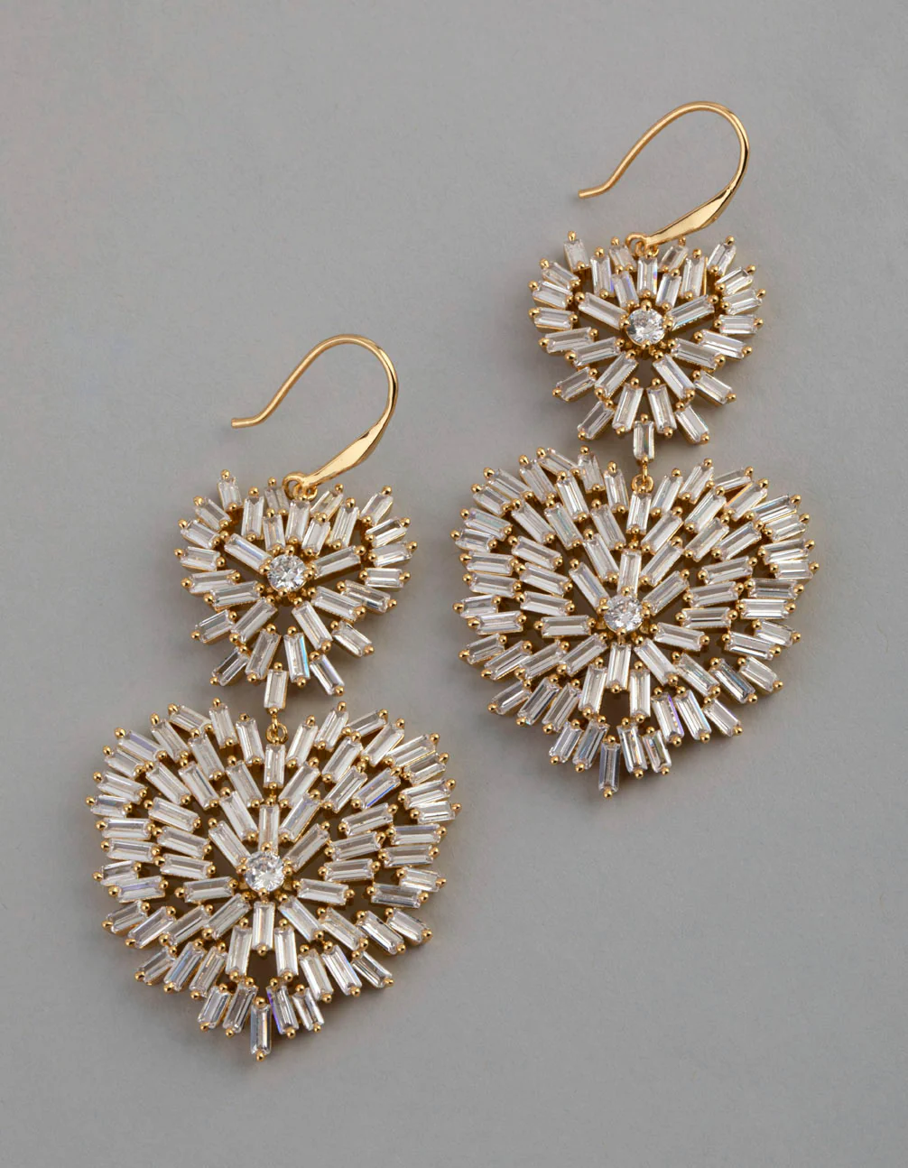 1508-18ct-gold-plated-brass-cubic-zirconia-double-heart-drop-earrings-1.webp 18ct Gold Plated Brass Cubic Zirconia Double Heart Drop Earrings