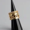 18ct Gold Plated Brass Cubic Zirconia Multi Row Stack Ring