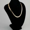 18ct Gold Plated Brass Flat Chain Necklace