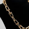 18ct Gold Plated Brass Industrial Link Necklace