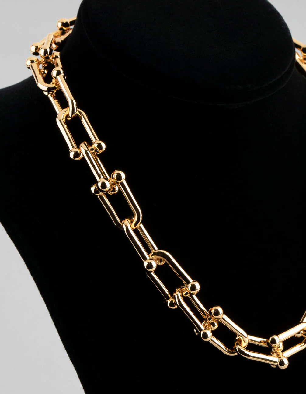 1516-18ct-gold-plated-brass-industrial-link-necklace-1.webp 18ct Gold Plated Brass Industrial Link Necklace
