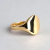 18ct Gold Plated Brass Irregular Signet Ring