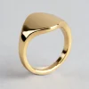 18ct Gold Plated Brass Irregular Signet Ring