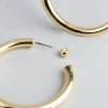 1523-18ct-gold-plated-brass-large-hoop-earrings-3.webp 18ct Gold Plated Brass Large Hoop Earrings