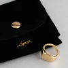 18ct Gold Plated Brass Octagon Signet Ring