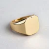 18ct Gold Plated Brass Octagon Signet Ring