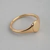 18ct Gold Plated Brass Oval Signet Pinky Ring