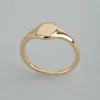 18ct Gold Plated Brass Oval Signet Pinky Ring