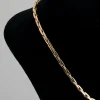 18ct Gold Plated Brass Rectangle Link Chain Necklace