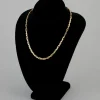 18ct Gold Plated Brass Rectangle Link Chain Necklace