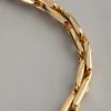 18ct Gold Plated Brass Rectangle Link Chain Necklace