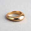 18ct Gold Plated Brass Single Rounded Ring