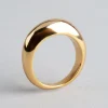 18ct Gold Plated Brass Single Rounded Ring