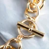 1533-18ct-gold-plated-brass-statement-chain-link-t-o-bracelet-2.webp 18ct Gold Plated Brass Statement Chain Link T&O Bracelet
