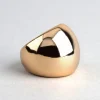 18ct Gold Plated Brass Statement Round Ring
