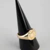 18ct Gold Plated Brass Sunray Signet Ring