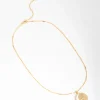 1541-18ct-gold-plated-cubic-zirconia-shell-moon-necklace-2.webp 18ct Gold Plated Cubic Zirconia & Shell Moon Necklace