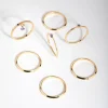 18ct Gold Plated February Amethyst Cubic Zirconia Ring 7-Pack