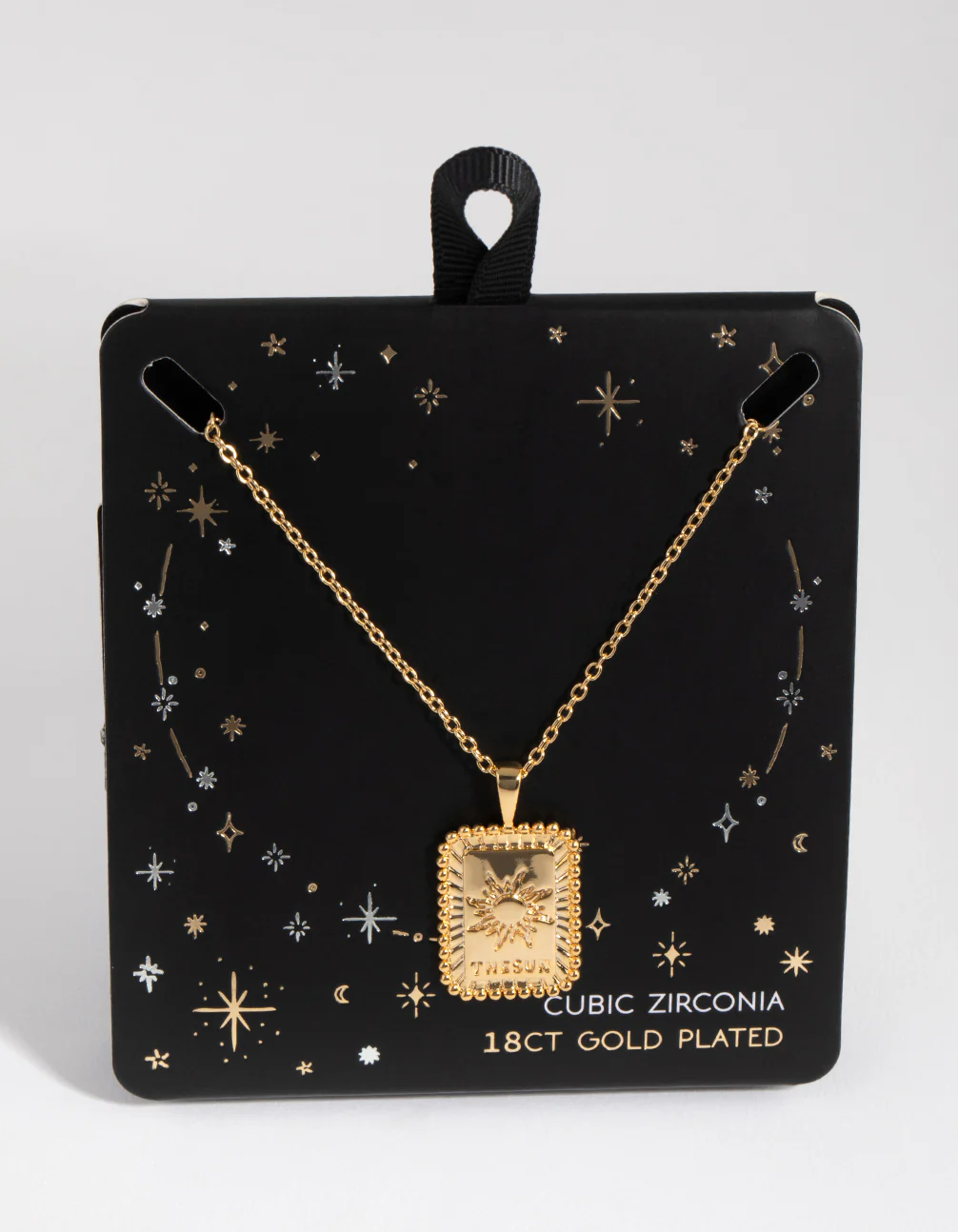 1547-18ct-gold-plated-sun-card-necklace-3.webp 18ct Gold Plated Sun Card Necklace