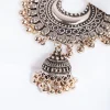 155-antique-gold-bead-drop-jhumka-earrings-3.webp Antique Gold Bead Drop Jhumka Earrings