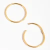 24 Carat Gold Plated Surgical Steel Fine 10mm Sleeper Earrings