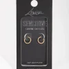 24 Carat Gold Plated Surgical Steel Fine 8mm Sleeper Earrings