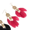 156-antique-gold-black-pink-boho-feather-drop-earrings-pack-5.webp Antique Gold Black & Pink Boho Feather Drop Earrings Pack