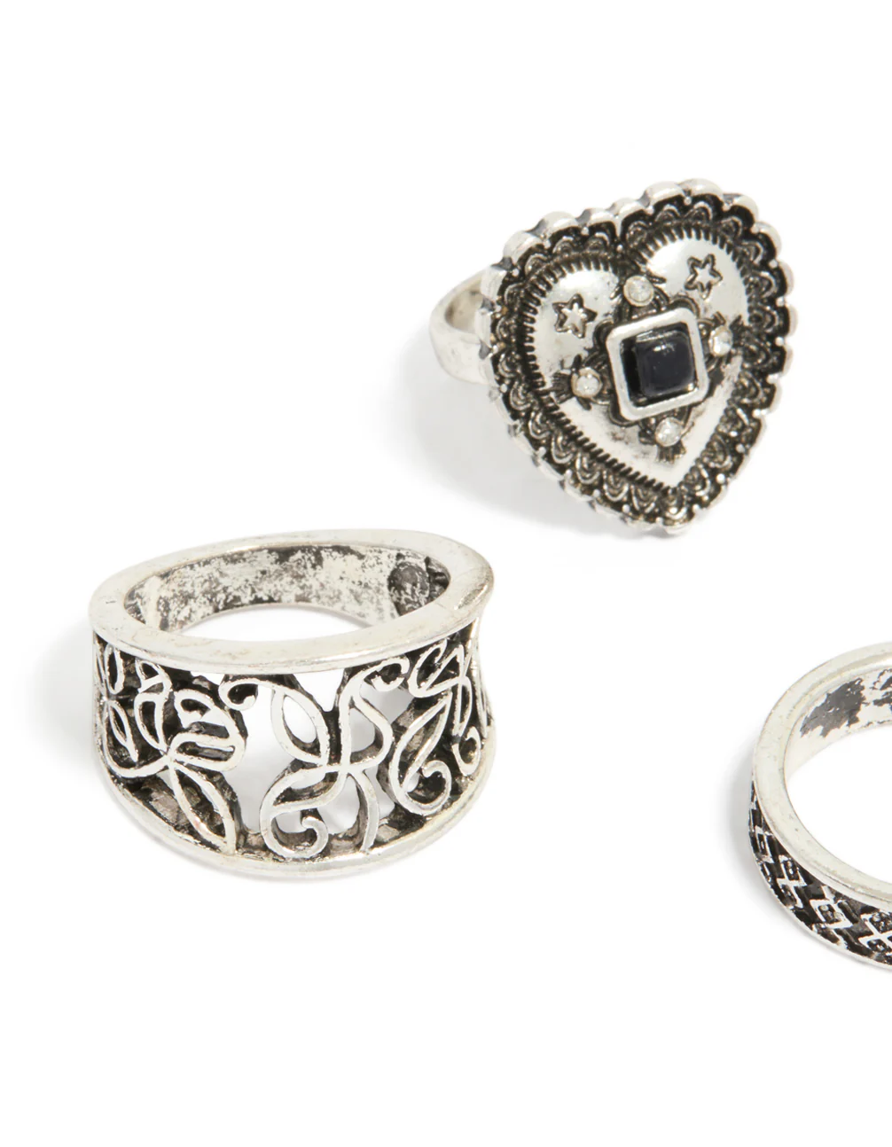 157-antique-silver-heart-textured-rings-4-pack-2.webp Antique Silver Heart & Textured Rings 4-Pack