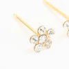 24KT Gold Plated Surgical Stainless Steel Cubic Zirconia Daisy Piercing Stud