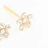 24KT Gold Plated Surgical Stainless Steel Cubic Zirconia Daisy Piercing Stud