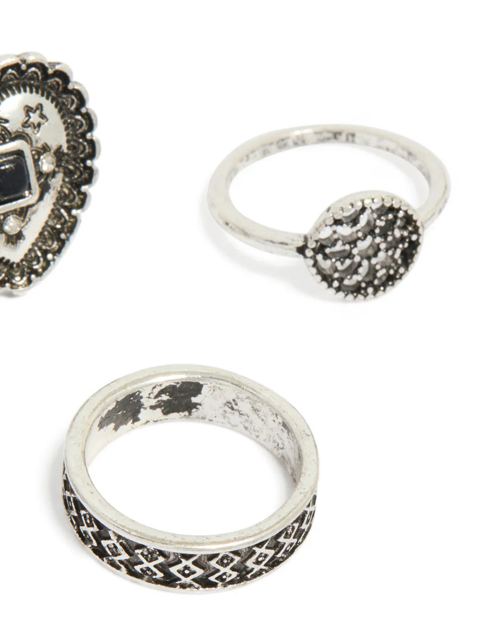 158-s-m-s-m-variation-3.webp Antique Silver Heart & Textured Rings 4-Pack