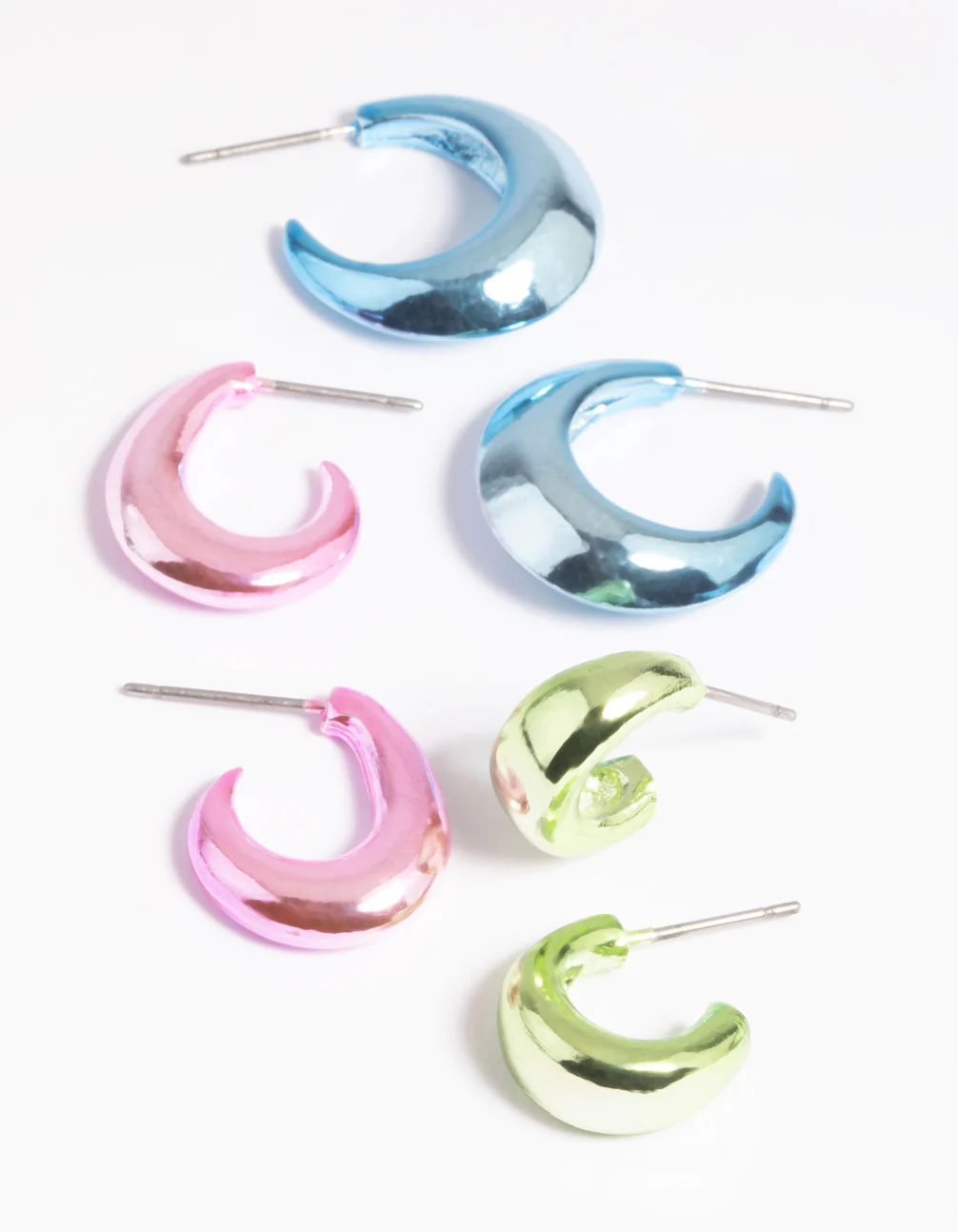 1593-90s-metallic-hoop-earring-pack-1.webp 90s Metallic Hoop Earring Pack