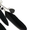 160-antique-silver-black-feather-chain-drop-earrings-3.webp Antique Silver Black Feather & Chain Drop Earrings