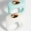 90s White & Turquoise Rings